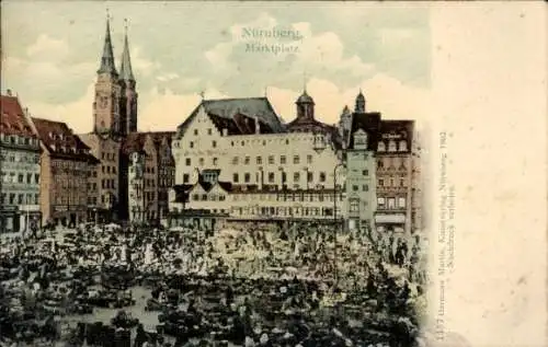 Ak Nürnberg in Mittelfranken, Marktplatz