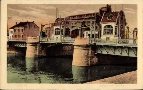 Ak Duisburg im Ruhrgebiet, Schwanentorbrücke