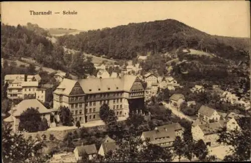 Ak Tharandt im Erzgebirge, Schule, Landschaft, Gebäude, Wälder, Häuser