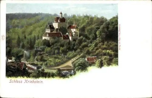 Ak Kriebstein Mittelsachsen, Schloss Kriebstein