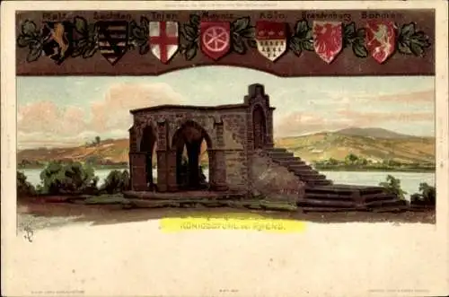 Wappen Künstler Litho Bilsey, Rhens am Rhein, Königsstuhl