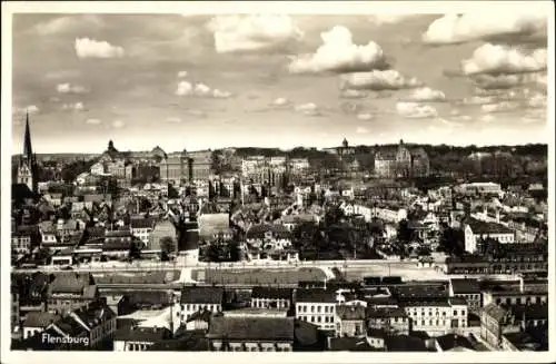 Ak Flensburg in Schleswig Holstein, Panorama