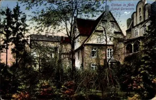 Ak Köthen in Anhalt, Schloss, Gartenseite