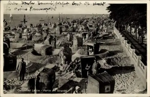 Ak Ostseebad Laboe, Strand, Strandkörbe