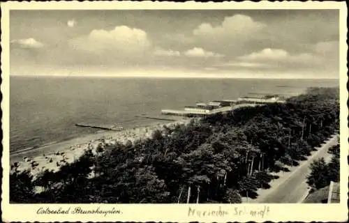 Ak Ostseebad Kühlungsborn, Strand, Meer, Bäume, Wolken, Urlaub, Ostsee