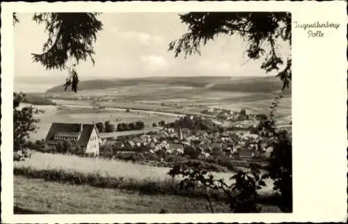 Ak Polle an der Weser, Panorama, Jugendherberge