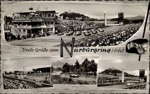 Ak Nürburg in der Eifel, Nürburgring, Auto-Rennen, Zuschauertribüne,  Eifel, Motorsport