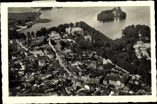 Ak Eutin Ostholstein, Fliegeraufnahme, Schloss