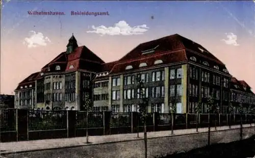 Ak Wilhelmshaven in Niedersachsen, Blick auf das Bekleidungsamt