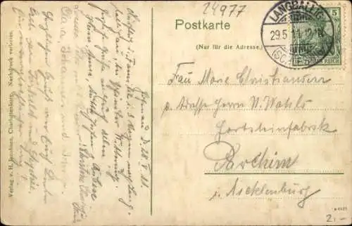 Ak Hohenau Langballig in Schleswig Holstein, Strandpartie, Segelboot