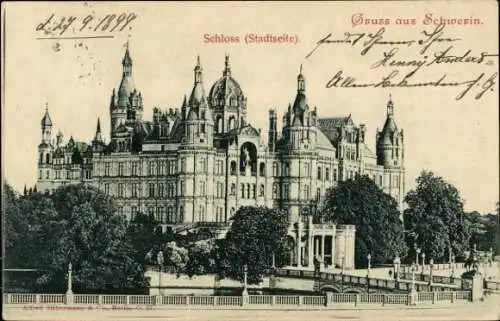 Ak Schwerin in Mecklenburg, Schloss   Architektur, Landschaft, 