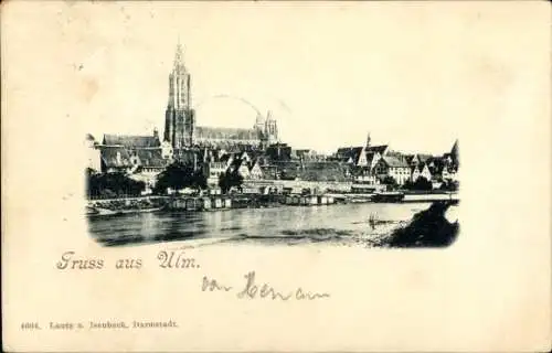 Ak Ulm an der Donau, Uferansicht