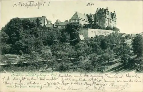 Ak Lichtenberg Fischbachtal im Odenwald, Schloss