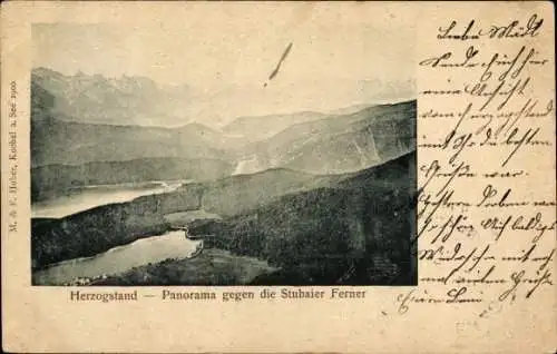 Ak Kochel am See in Oberbayern, Herzogstand, Stubaier Ferner