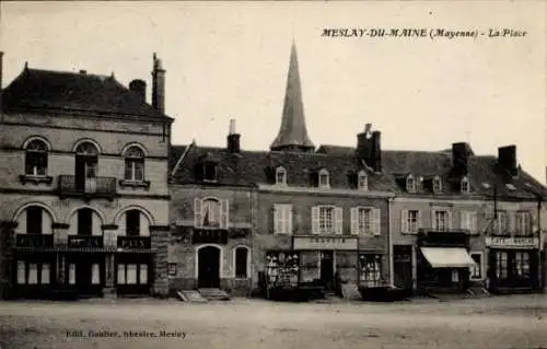 Ak Meslay-du-Maine Mayenne, La Place