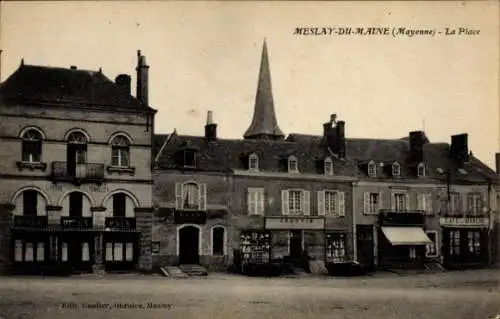 Ak Meslay-du-Maine Mayenne, La Place