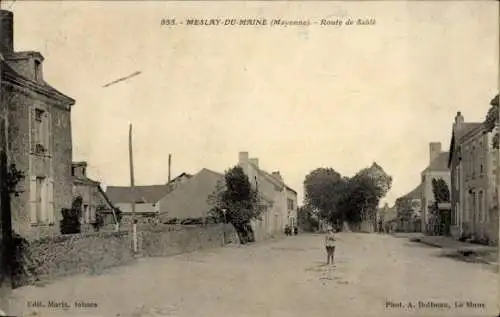 Ak Meslay-du-Maine Mayenne, Route de Sable