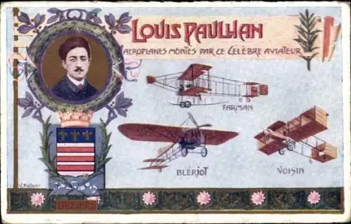 CPA Aviation, Louis Paulhan, Aeroplanes montes par le Celebre Aviateur