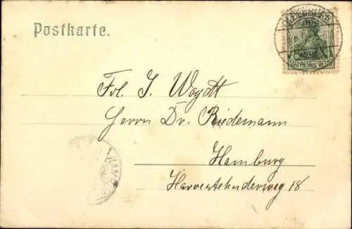 Ak Oldenburg in Holstein, Stadtansicht,  Architektur, Frau mit Blumen, Mann in Uniform