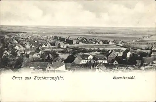 Ak Klostermansfeld in Sachsen Anhalt, Gruss aus  Gesamtansicht