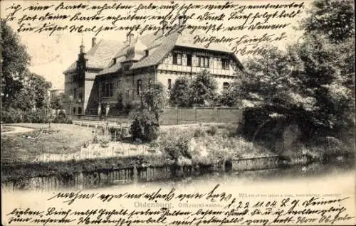 Ak Oldenburg in Holstein, Oldenburg Offizierskasino, Kunstanstalt, Wasseransicht