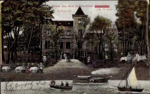 Ak Berlin Reinickendorf Konradshöhe Tegelort Joersfelde Jörsfelde, Havelschloss Iversfelde, Boote