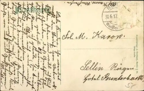 Ak Berlin Weißensee, Kirche und Pfarrhaus