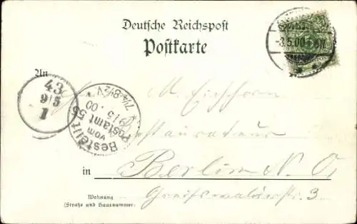Litho Steinthaleben Kyffhäuserland in Thüringen, Kyffhäuser, Kaiser Wilhelm Denkmal, Barbarossa