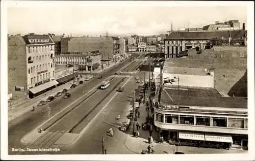 Ak Berlin Schöneberg, Blick auf die Tauentzienstraße,  Gebäude, Straßenbahnen, Autos