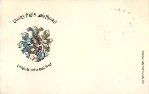 Studentika Litho Unitas-Frisia sei's Panier, Virtus scientia amicitia