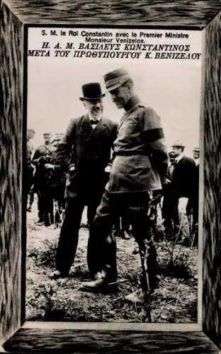 Ak König Konstantin von Griechenland, Premier Ministre Monsieur Venizelos