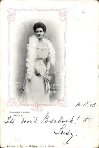 Ak Prinzessin Caroline Reuss ältere Linie
