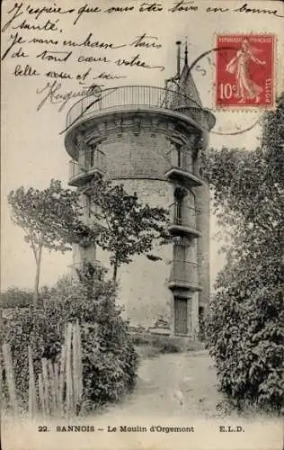 Ak Sannois Val d’Oise, Mühle von Orgemont