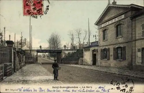 Ak Saint Ouen l’Aumône Val d’Oise, Bahnhof