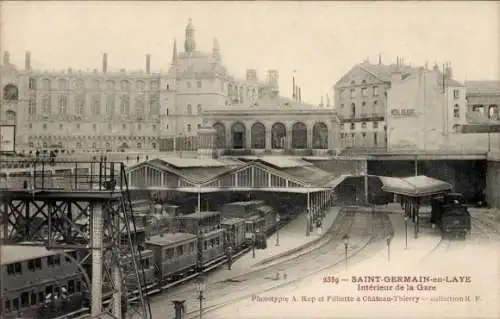 Ak Saint Germain en Laye Yvelines, Bahnhof, Bahnsteige