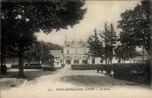 Ak Fontainebleau Avon Seine et Marne, Bahnhof
