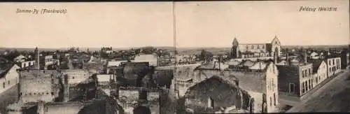 Klapp Ak Somme Py Sommepy Tahure Marne, Panorama, Feldzug 1914/15/16, 1. WK