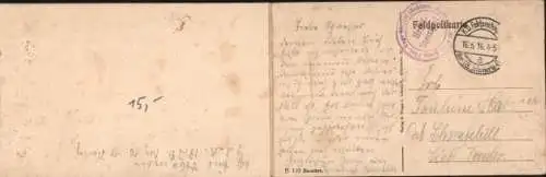 Klapp Ak Somme Py Sommepy Tahure Marne, Panorama, Feldzug 1914/15/16, 1. WK