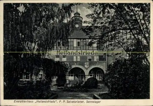 Ak Paderborn in Westfalen, Sennelager, Exerzitienhaus Heilandsfriede, P. P. Salvatorianer