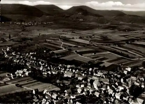 Ak Göcklingen an der Weinstraße Pfalz, Fliegeraufnahme