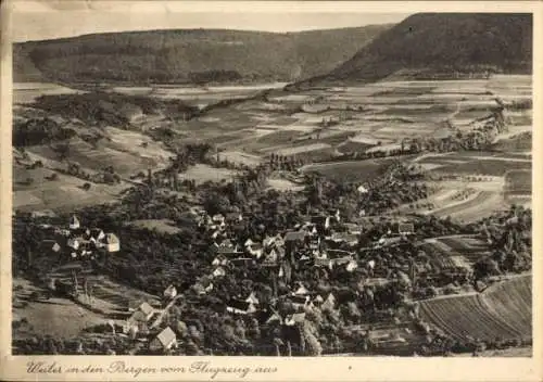 Ak Weiler in den Bergen Schwäbisch Gmünd in Württemberg, Fliegeraufnahme