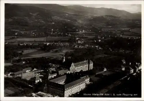 Ak Bühl in Baden Schwarzwald, Luftaufnahme Kloster Maria-Hilf, umgebende Landschaft, Bergkulisse