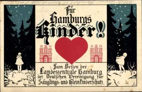 Künstler Ak Pukall, Für Hamburgs Kinder, Vereinigung für Säuglingsschutz und Kleinkinderschutz
