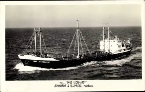 Ak Frachtschiff, MS Inge Leonhardt