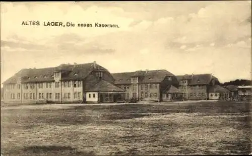 Ak Altes Lager bei Jüterbog in Brandenburg, Die neuen Kasernen