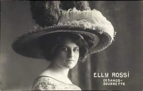 Ak Opernsängerin Elly Rossi, Portrait