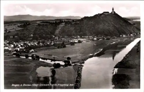Ak Bogen an der Donau Niederbayern, Fliegeraufnahme