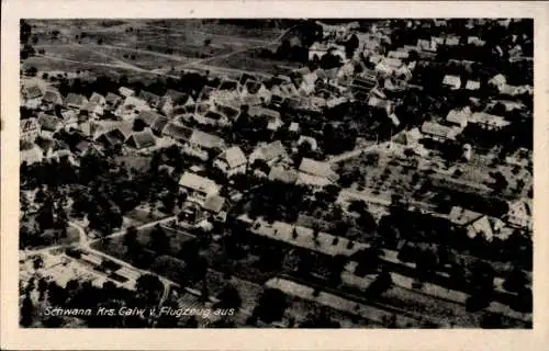 Ak Schwann Staubenhardt im Schwarzwald, Fliegeraufnahme