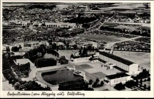 Ak Kaiserslautern in der Pfalz, Fliegeraufnahme, Ausstellung