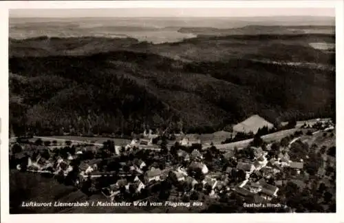 Ak Liemersbach Großerlach in Württemberg, Fliegeraufnahme, Gasthof zum Hirsch